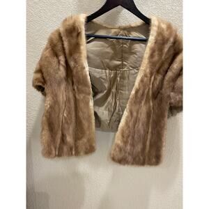 Women Vintage Mink Stole Fur